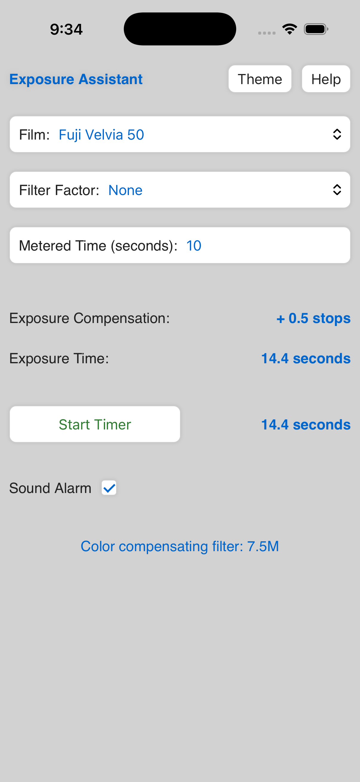 Exposure Assistant Screen 3